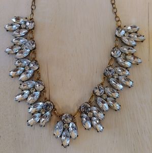 Gold & Clear Crystal Statement Necklace